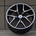 18x8.5 5x112 ET43 66.6 BLACK MACHINED FACE