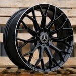 18x8 5X112 ET43 66.6 MATT BLACK MACHINED LIP