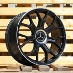 18x8 5x112 ET38 66.6 MATT BLACK MACHINED LIP