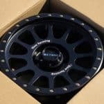 17x8.5 6x139.7 ET0 110.1 MATT BLACK GOLD RIVETS