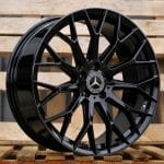 20x8.5 5x112 ET38 66.6 BLACK MACHINED LIP