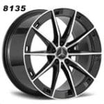 19x8 5x112 ET40 66.56 BLACK MACHINED FACE