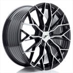 20x8.5 5x112 ET40 BLANK Gloss Black Machined Face