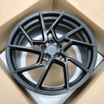 20x9.5 5x114.3 ET33 60.1 MATT BLACK REAR LEFT